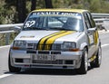 Renault 5 GT Turbo Racing car on X Pujada a les Ventoses. Royalty Free Stock Photo
